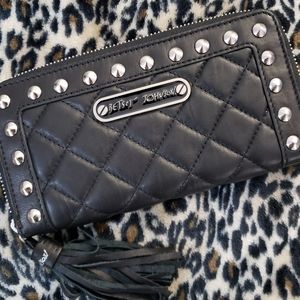 Betsey Johnson black leather wallet